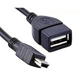 Cabo Adaptador Otg V3 Mini Usb X Usb Femea Para Smartphones Tablets 14cm