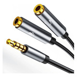 Cabo Adaptador P3 Macho X 2 P2 Fêmea Fone Microfone
