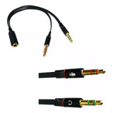 Cabo Adaptador P3 p2 Combo p Fone E Microfone Headset 20cm