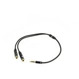 Cabo Adaptador P3 p2 Macho X 2p2 Fone E Microfone Headset