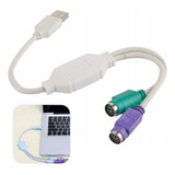 Cabo Adaptador Ps2 Fêmea Mouse Teclado Antigo X Usb Macho Pc