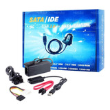 Cabo Adaptador Usb 2 0 Hd Conversor P Ide Sata Fonte 3 Em 1