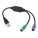 Cabo Adaptador Usb 2 Portas Ps2 P Teclado E Mouse