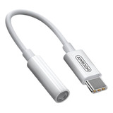 Cabo Adaptador Usb C Para Fone Ouvido P2 Branco Joyroom