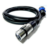 Cabo Áudio Blindado Speakon Macho Canon Xlr Fêmea 2 Metros