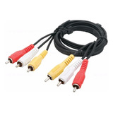 Cabo Audio video Av Rca 1 5m Macho Video Dvd Tv Lcd Led Sky