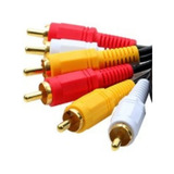 Cabo Audio Video Rca Auxiliar Som Tv 1 5m Dvd Video Cassete