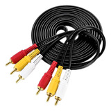 Cabo Audio Video Rca Auxiliar Som Tv Dvd Video Cassete 1 5m