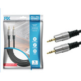 Cabo Auxiliar Audio P2 X P2 Estereo Blindado Profissional 5m Pix