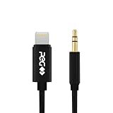 Cabo Auxiliar Peg Do Brasil 05 Adaptador Lightning Para P2 3 5mm 1 Metro Preto
