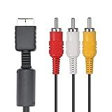 Cabo AV Para PS3 PS2 PS1 Cabo RCA De áudio E Vídeo Compatível Com Playstation 1 2 3 1 8 M Composto 3 RCA Banhado A Ouro TV HDTV Display