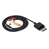 Cabo AV Para Xbox 360 Slim 3 Estéreo Áudio Vídeo Composto Cabo 1 8M Componente ABS Cabo De TV Cabo De Áudio E Vídeo Para XBOX 360 Slim