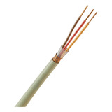 Cabo Awg 24 3 Vias Manga Bege Blindagem Malha Cobre 100m