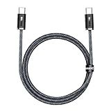 Cabo Baseus Dynamic Usb C Compatível Com IPhone 15 Compatível Com IPad Compatível Com Macbook Nylon 5a 100w Type C Type C Cinza 1m 