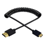 Cabo Camera Monitor Mola Espiral P Hdmi X Micro hdmi 2 0 4k