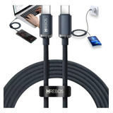 Cabo Carregador Celular Usb Tipo C 2 Metros Turbo Pro iPhone
