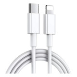 Cabo Carregador iPhone Genérica Usb c Branco Com Entrada Usb Tipo C