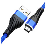 Cabo Carregador Mini Usb V8 Android Turbo Reforçado 2 Metros Cor 4 Cores Sortidas