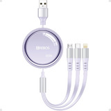Cabo Carregador Multi Usb 3 Em 1 Ultra Rápido Universal
