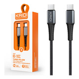 Cabo Carregador Pd Tipo C 60w Kaidi Turbo Nylon P iPhone 15