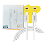 Cabo Carregador Turbo E Dados Reforçado Usb Tipo C 60w 9v3a