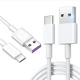Cabo Carregador USB Tipo C 2 Metros Branco Turbo Simple HREBOS