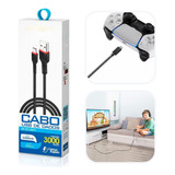 Cabo Carregamento Para Ps5 Conexão Usb c Energia 3 Metros 3m