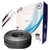 Cabo Cftv Externo Preto Coaxial Blindado Bipolar 24awg 100mt