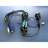 Cabo Chaveador Kvm Teclado Mouse Ps2 Som Monitor Vga 2m