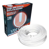 Cabo Coaxial 4 Mm Bipolar Hd 100 Mts Dupla Blindagem P Cftv