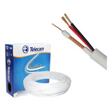 Cabo Coaxial Câmera Cftv Flexível 4mm Bipolar 2 Vias 100m