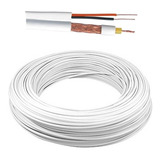 Cabo Coaxial Cftv Flexível 4mm Bipolar 2 Vias 40 Malha 100m