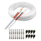Cabo Coaxial P Cftv 100 Metros Bnc E P4 P 8 Câmeras Cc25