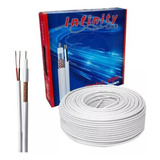 Cabo Coaxial P cftv Anti Chama Dupla Blindagem C malha 95 100m Infinity