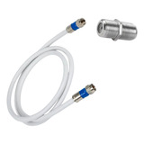 Cabo Coaxial Para Antena De Tv 90 Malha 8 Mt Emenda F f