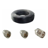 Cabo Coaxial Rg58 95 De Malha Kmp 22 Metros 2 Uhf Macho