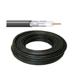 Cabo Coaxial Rg59 75ohm 95 Malha Preto Antena tv Rl 100mts 