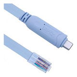 Cabo Console Usb C type C X Rj45 Switch Roteador Firewall Cor Azul celeste
