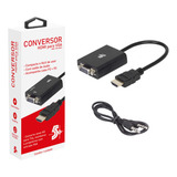 Cabo Conversor Adaptador Hdmi Para Vga Com Saída P2 Áudio