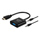 Cabo Conversor Adaptador Hdmi Para Vga Com Saída P2 Áudio
