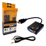 Cabo Conversor Adaptador Hdmi Para Vga Com Saída P2 Áudio