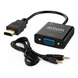 Cabo Conversor Adaptador Hdmi Para Vga Com Saída P2 Áudio
