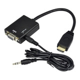 Cabo Conversor Hdmi Para Vga Com