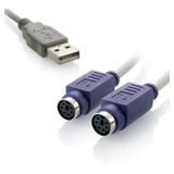 Cabo Conversor Usb Am X Ps2 F Multilaser Wi046 Cor Cinza