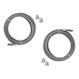 Cabo De Aço Para Portão Basculante 2 Metros 3 16 4 8MM Kit Com 2 Unidades