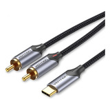 Cabo De Áudio Usb c Para 2 Rca Vention 1 5 Metros Celular
