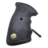 Cabo De Borracha Revólver Taurus 38 6 Tiros Logo Dourado