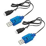 Cabo De Carregador USB De Bateria LiPo 7 4 V 2s Com Conector XH 3P Compatível Com Veículos RC Car Boat Rock Crawler FPV Drone Quadricóptero Veículos De Corrida Cabo De Carregamento Brinquedo 2 Peças