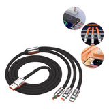 Cabo De Carregamento Triplo 3 Em 1 Ultra Rápido 120w Premium