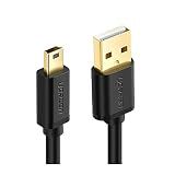 Cabo De Dados Ugreen Us132 Usb 2-0 P Mini Usb 5 Pinos 1 Metro De Comprimento Para Câmera Digital Mp3-4 Tablets Transferência De Dados Velocidade De 480Mbs Plug And Play-No Brasil